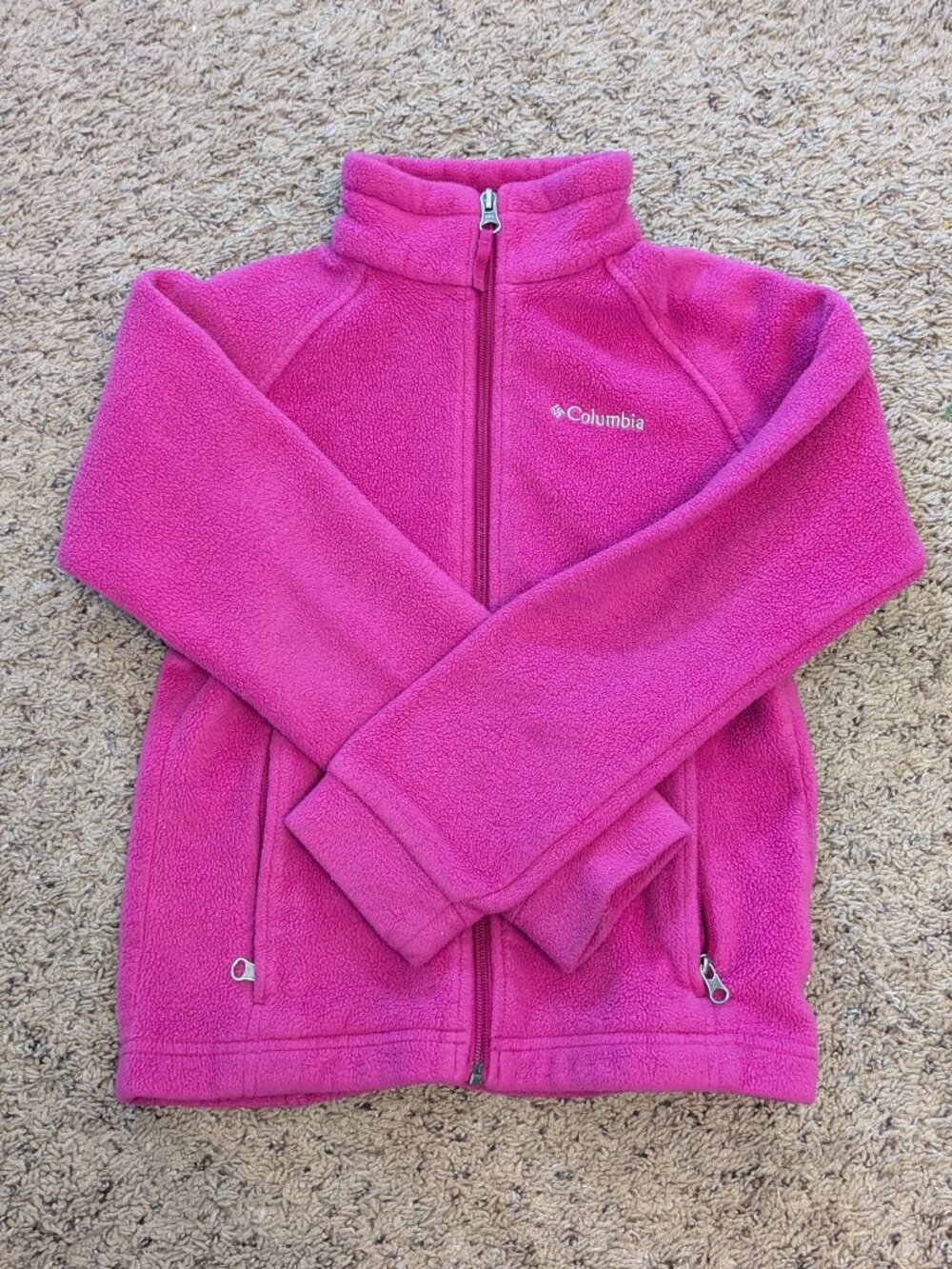 Columbia Girls Pink Fleece Jacket Size Small